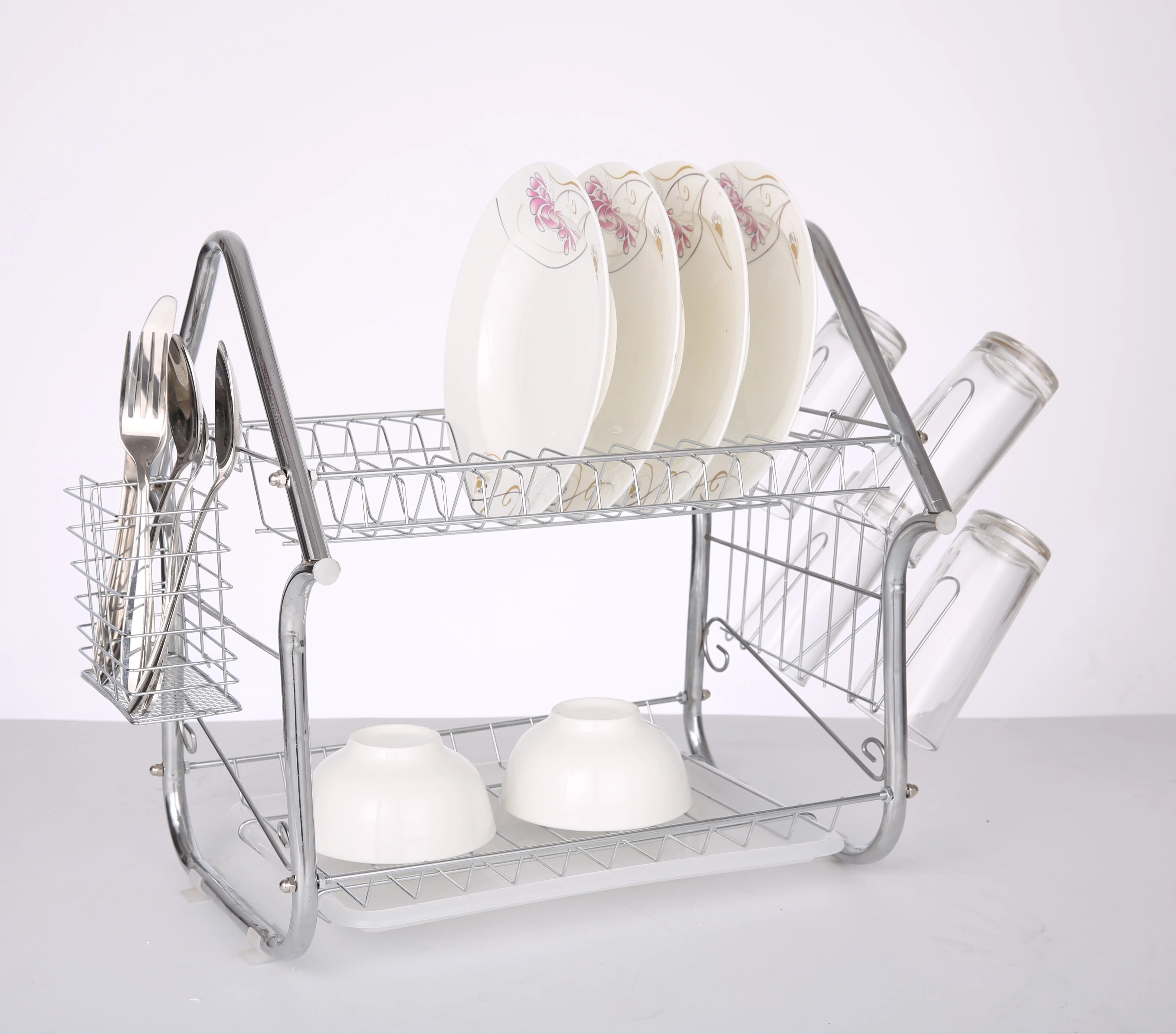 
Factory Wholesale Dishes and Plate Display Rack Kitchen Storage Rack 