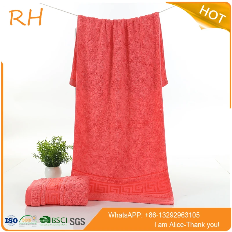 Gaoyang Ruihe Textile factory great wall jacquard commercial cotton bath towel for Middle east market
