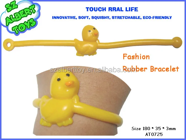 cheap price farm animal character rubber bracelet