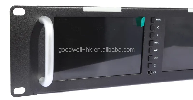 Rack Mount Triple 2RU 800x 480 5 Camera Video Monitor built in HD-SDI 3G/HD/SDI Inputs and Tally System