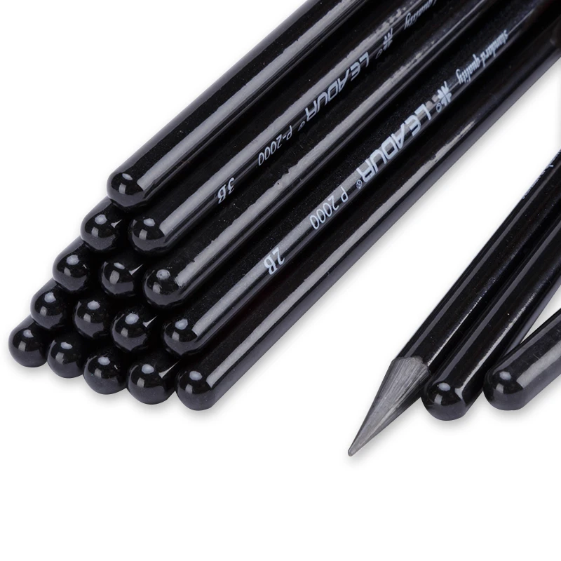 LEADUR High quality cheap drawing 4B 6B sketching woodless  graphite pencil set