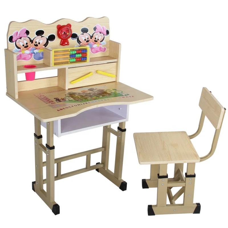Gas spring lift table sit stand desk adjustable height table children kids study desk