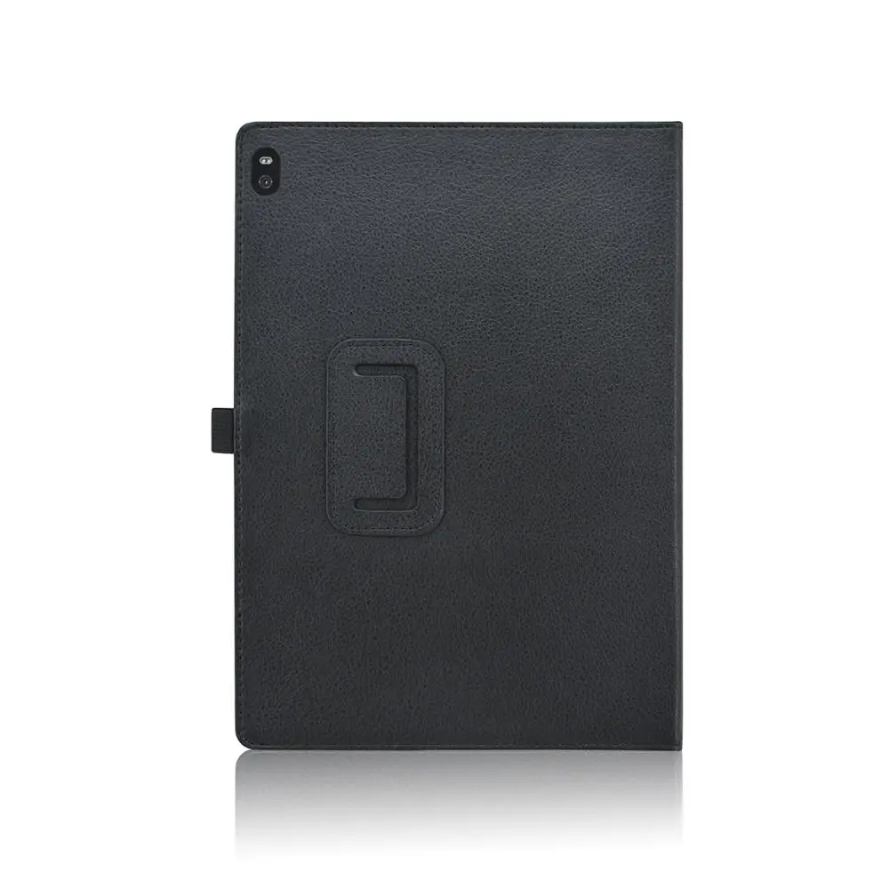 
New Arrival, Folio Protective PU Leather Tablet Case Cover for Lenovo Tab 4 10 Plus 2017 with Wake Sleep Feature, Black 