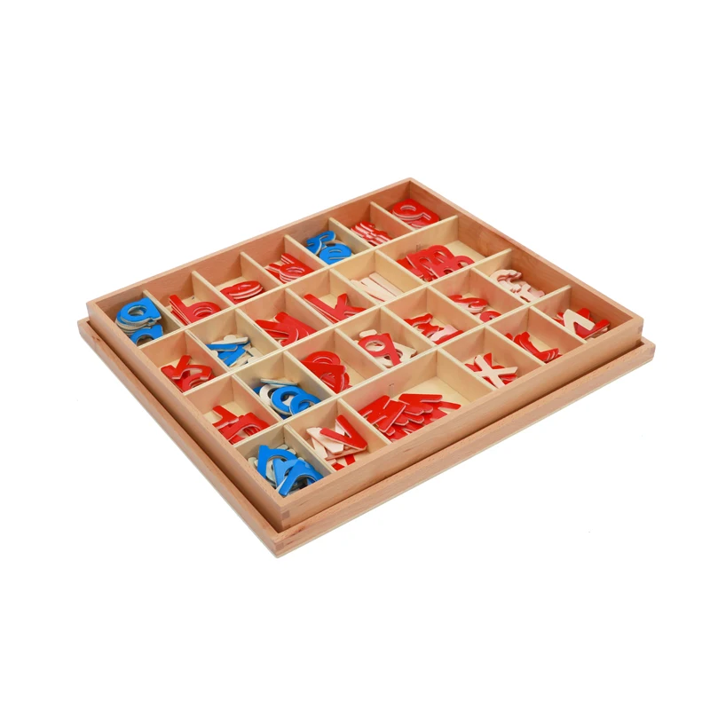 Montessori Materials In China Wooden Educational Toys For Kindergarten And Nursery Small Cursive Moveable Alphabet L024