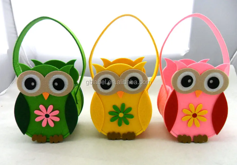 Custom any cute design fancy promotion souvenir felt basket bag