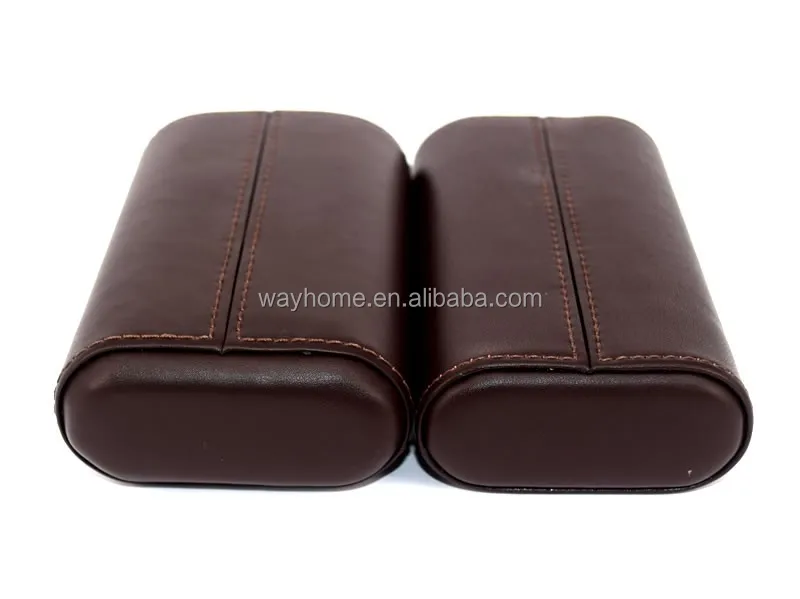 High  quality Cigar Case  suit Leather Cigar Holder Cedar Inside for Dark Brown Color CL-010BBR