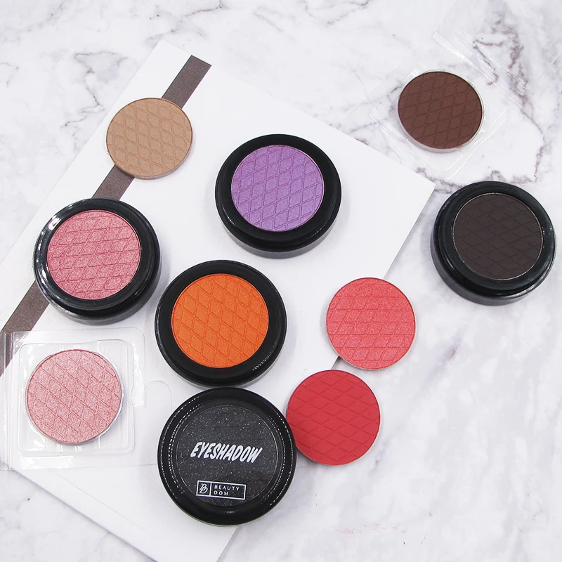 Hot Selling  Shimmer Matte Eyeshadow Single Private Label Customize Eyeshadow Palette Talc free