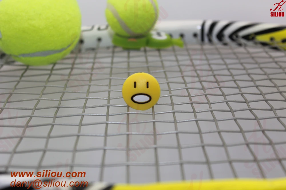 Eco-friendly plastic tennis vibration damp for international US tennis open custom damp flag dampener