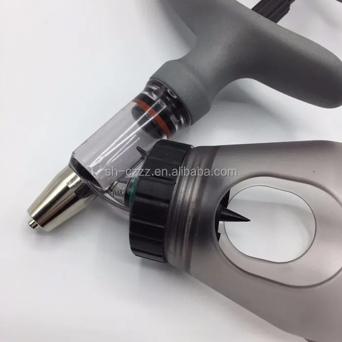 2ml 5ml continuous automatic veterinary injection vaccine syringe for animal with bottle holder