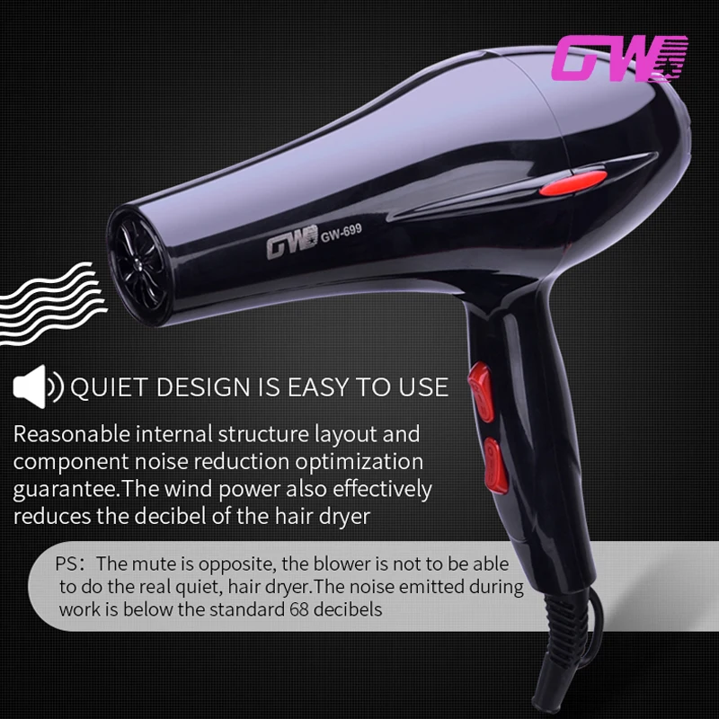 
2018 best 1800W -1875- 3000W Big Motor Professional Salon Hairdryer ac uv packaging box Blow Hair Dryer 