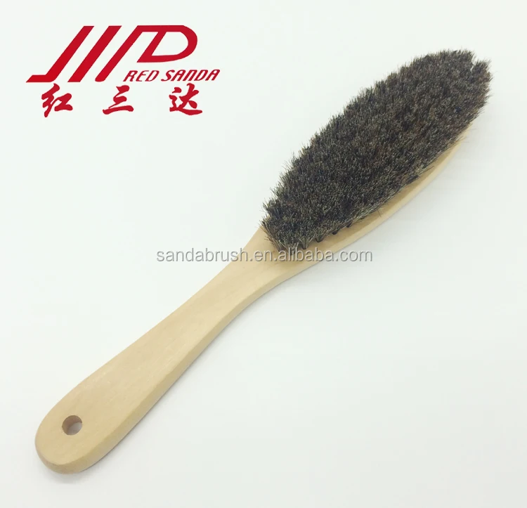 
wooden handle lint brush for cloth cleaning with boar bristle,horse hair 