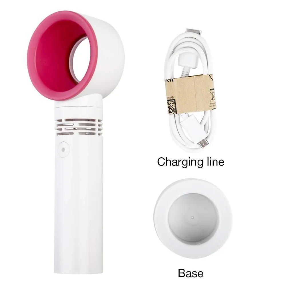 
amazon hot sale mini portable bladeless fan USB Mini Fan Desktop Bladeless Fan Rechargeable Quiet 