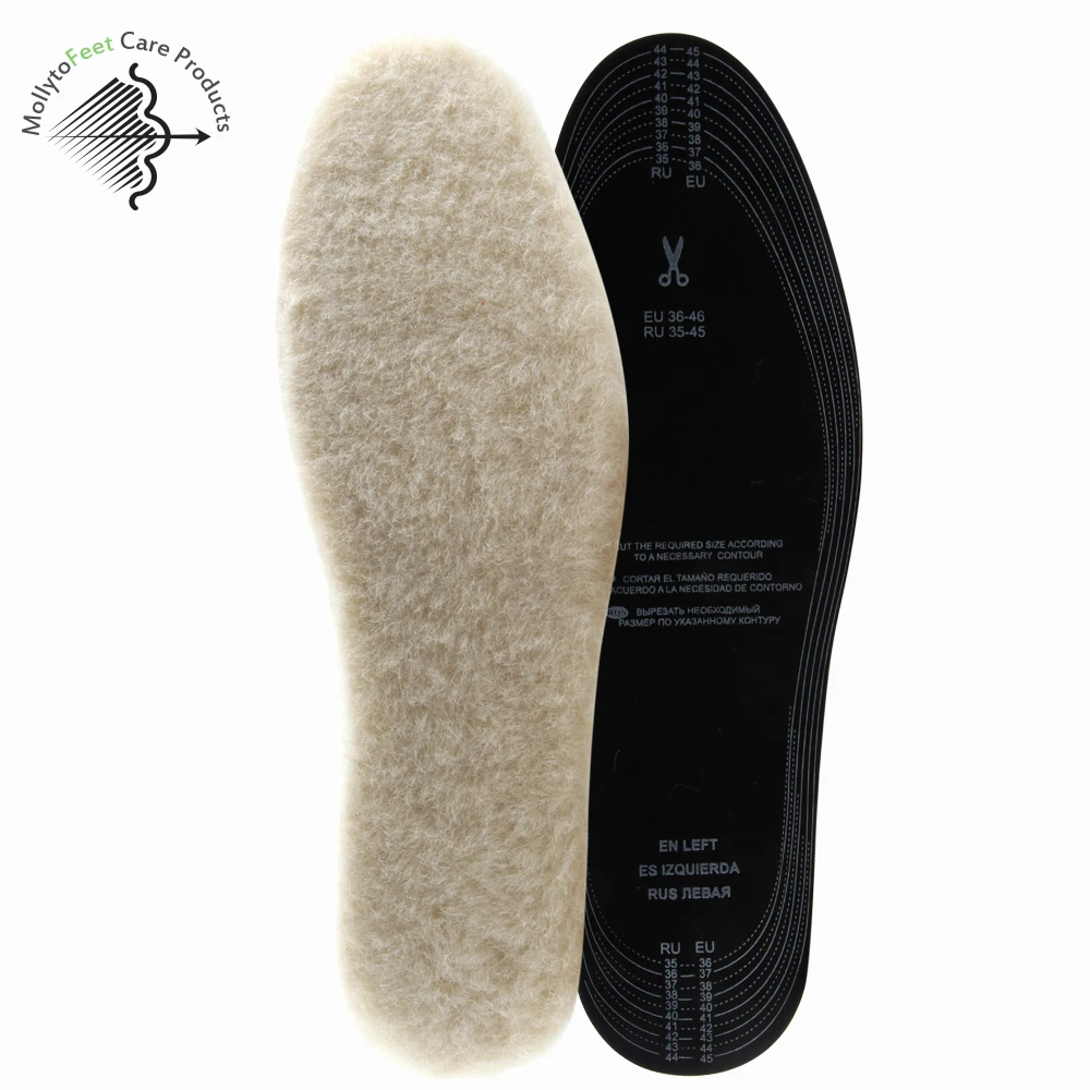 Hot Sale 100% Wool Winter Warm Comfort Latex Foam Wool Felt Insoles For Shoes