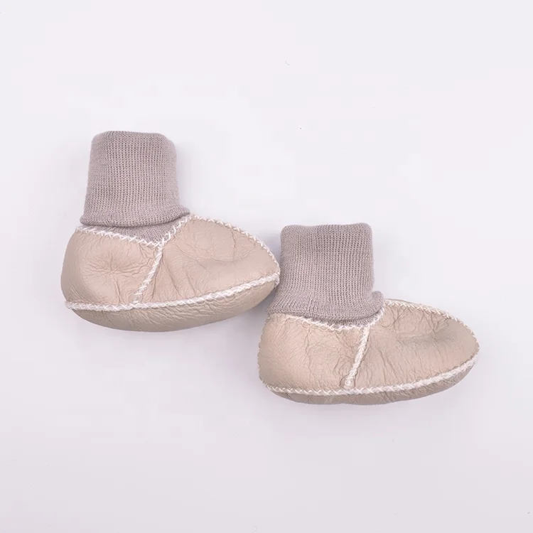 
100% merino sheepskin wool inside baby leather boots soft 