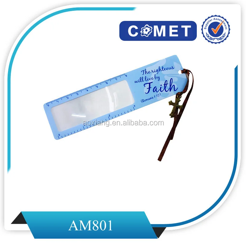 high quality magnifying bookmark,pvc bookmark flexible ruler