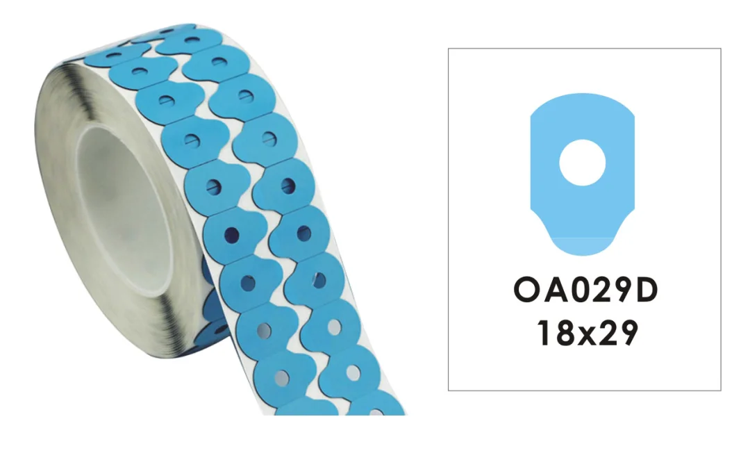 High Quality eyeglasses Lens blocking pads light blue Lens manufacture accessories 18*29mm