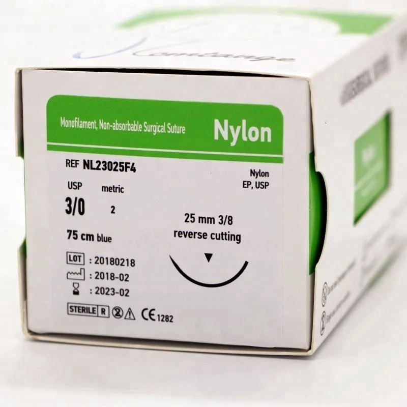Disposable Medical Surgical Polyamide Nylon Monofilament Suture   CE ISO