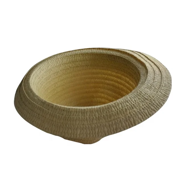 Wholesale Summer Straw Hat with Custom Woven Stripe