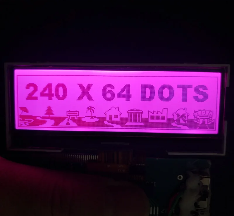 Shenzhen lcd manufacturer Customize 240x64 graphic lcd display screen RGB backlight