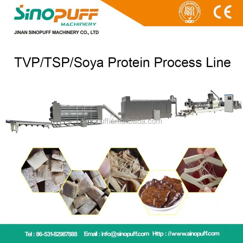 Pea Protein Processing Line/Soya Meat Food Maker Machine High Moisture Plant Based Protein Snack Making Machine
