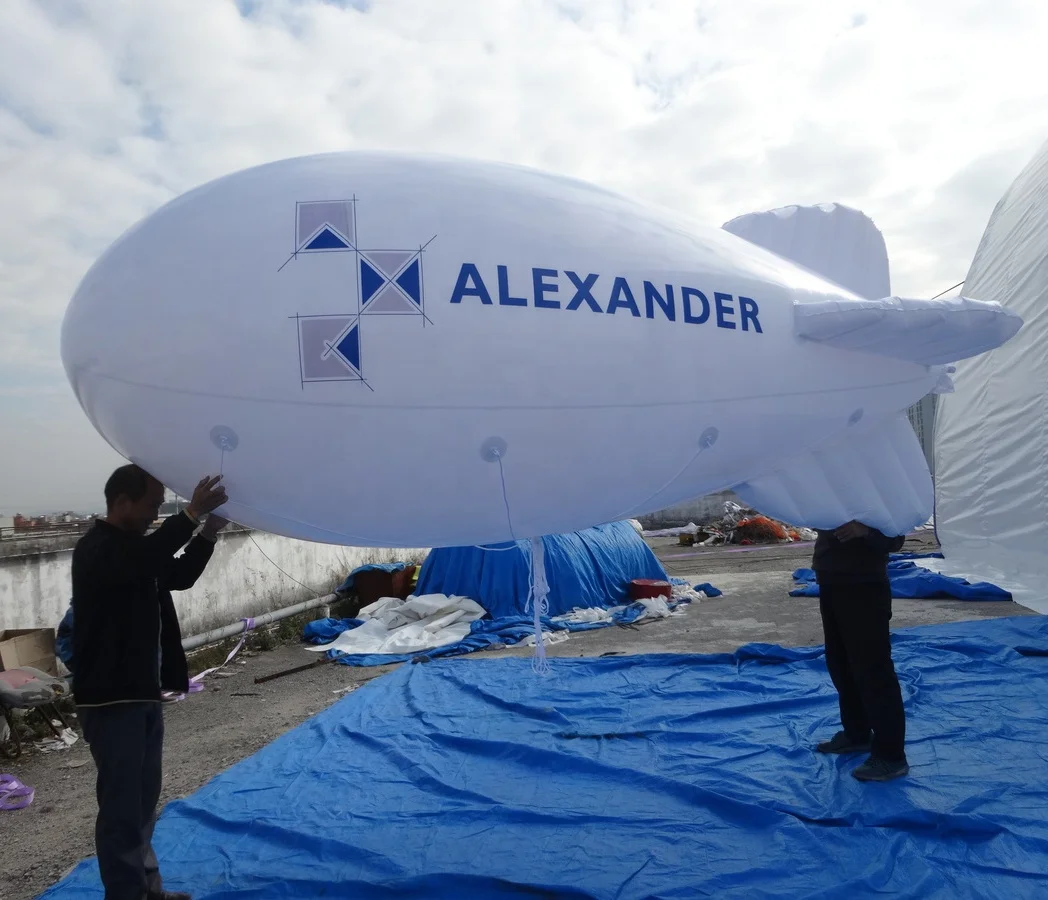 custom top quality PVC helium blimps, inflatable airship balloon for sale