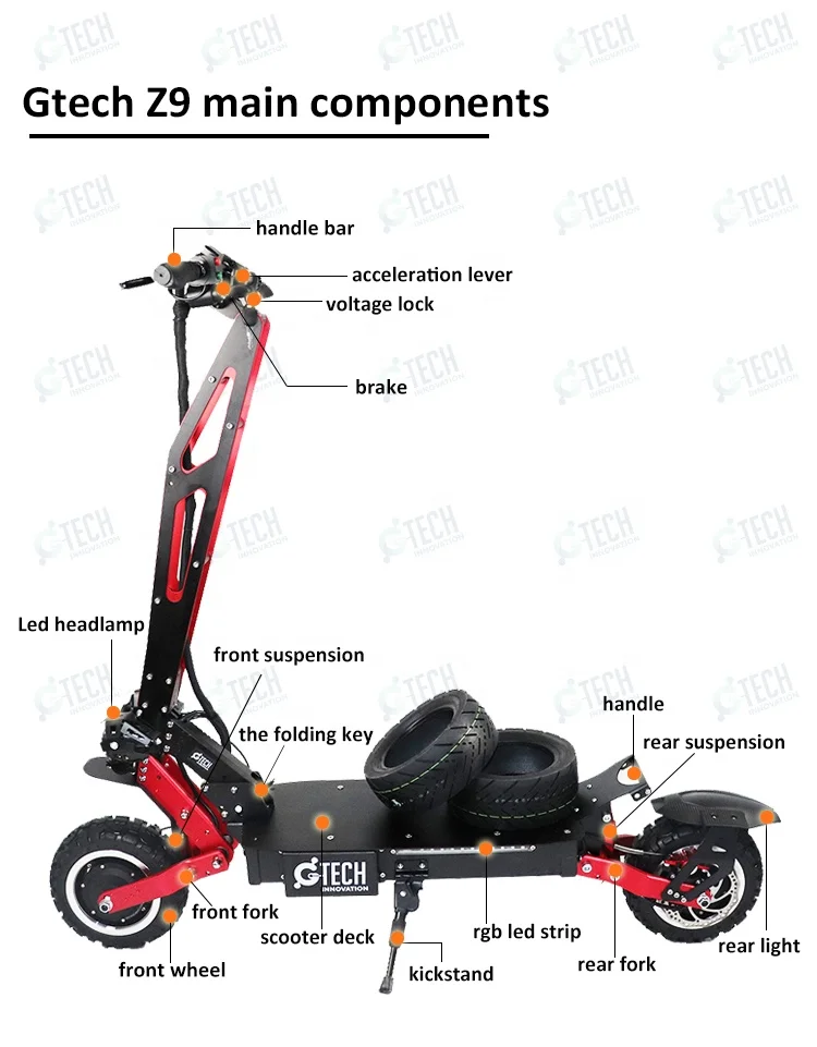 INXING Z9 New Adult Motorcycle 60v 6000W Mobility Mini Off Road tyre Electric Scooter