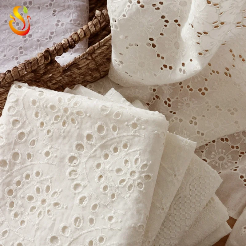 
High quality 100% cotton fabric soft lace fabric for dress 