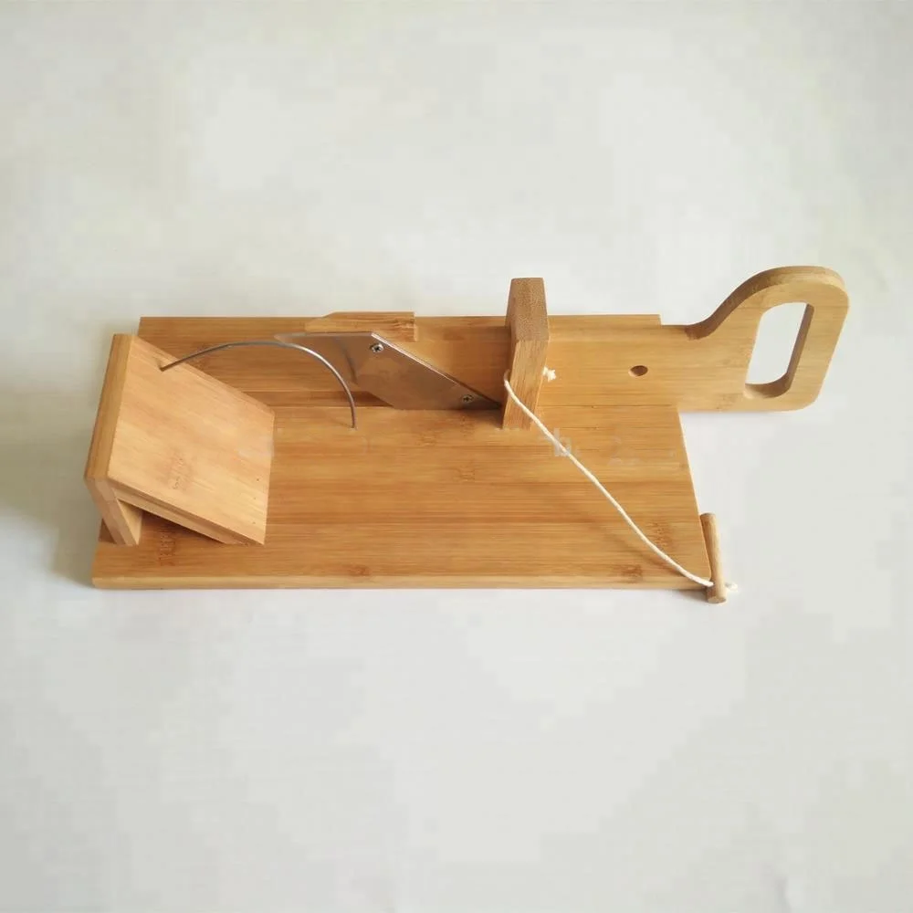 Bamboo Wood Sausage Slicer Small Salami Guillotine Slicer