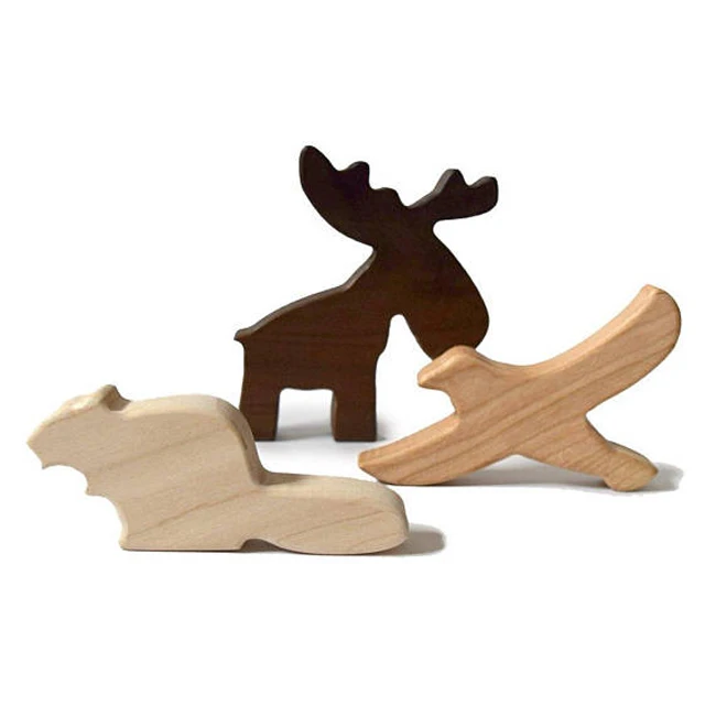 Customized Shape Holiday Wooden Decoration small animals wood craft