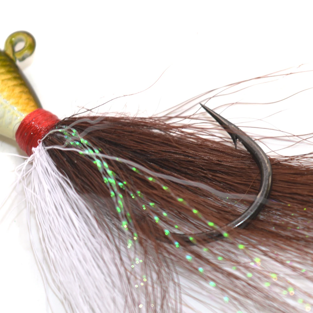  Best price 1/2oz bucktail jig tying kit saltwater fishing lures hair