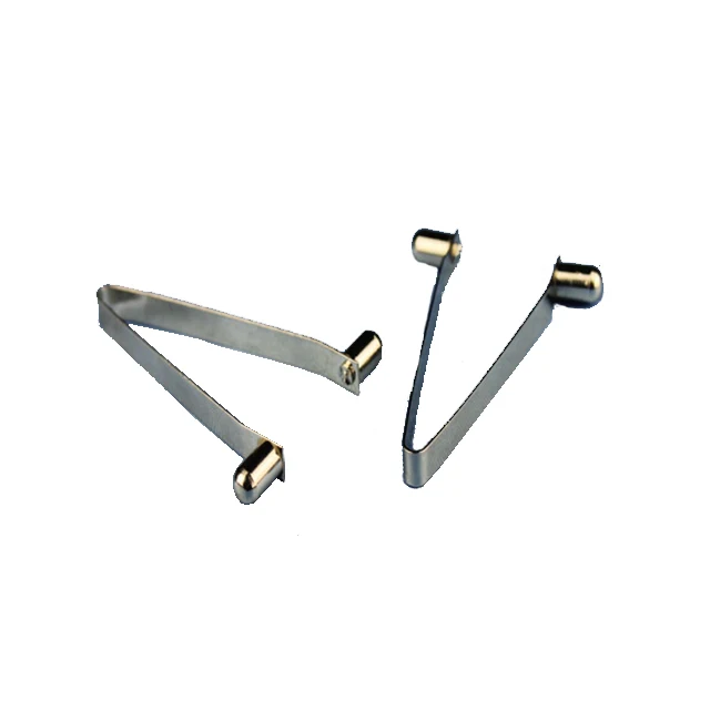 Hongsheng Wholesale Metal V Shaped Flat Lock Push Button Spring Clip Tube Lock Spring