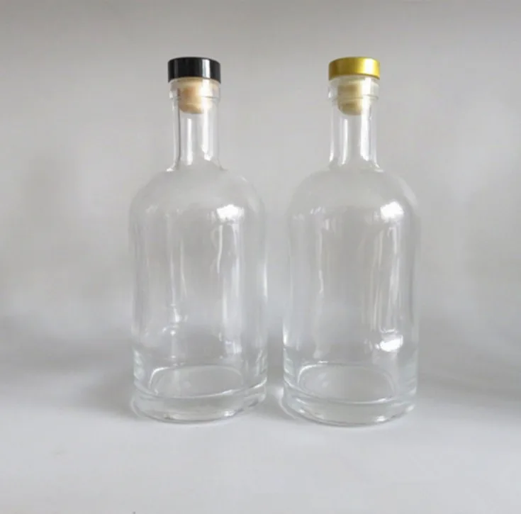 
200ml 500ml 750ml empty cheap factory price Food grade whisky vodka Liquor glass bottle spirit bottle for Liquor 