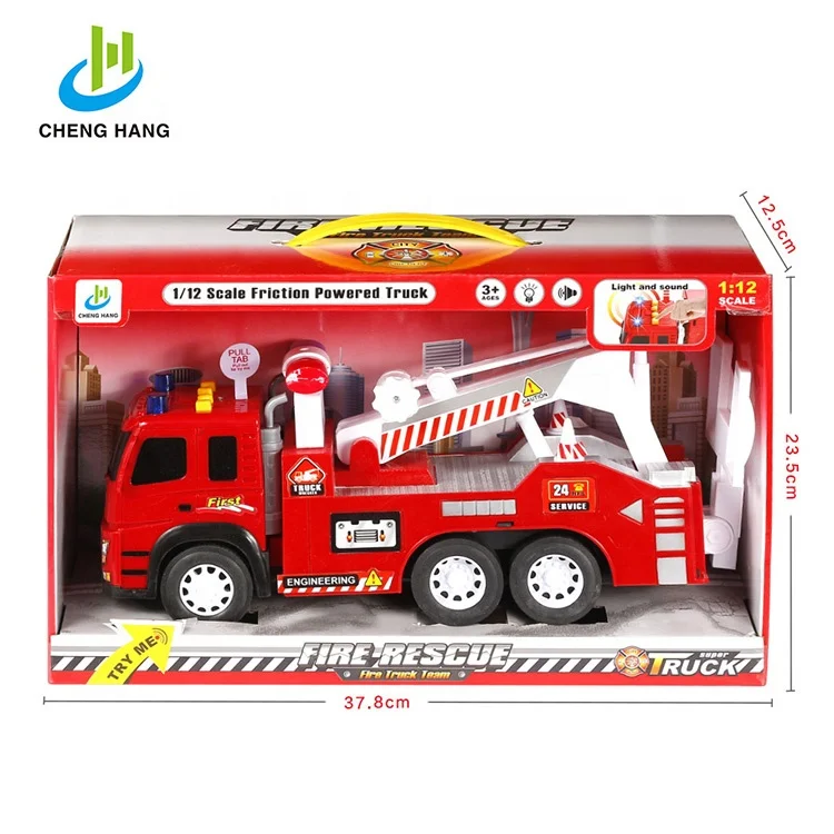 1/12 13 дюймовый пластиковый фрикционный грузовик, игрушки, спасательный автомобиль, буксир, пожарная машина, модель игрушки