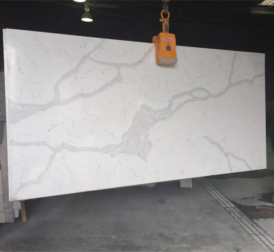 nsf certificate white veins grey quartz stone for sale