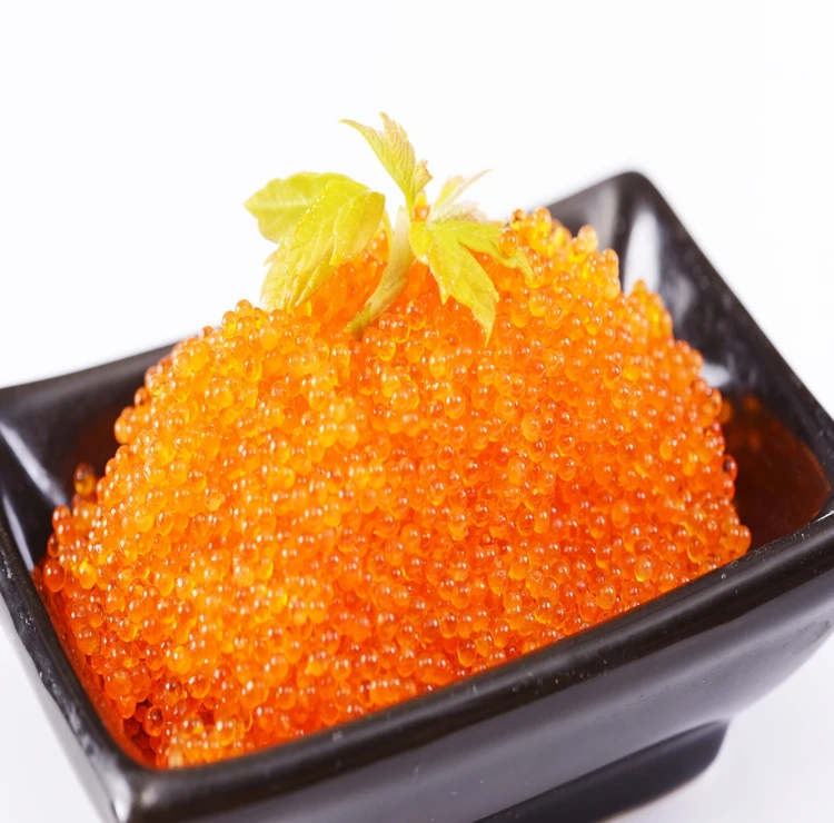 Seasoned / Pickled / Salted Tobiko Flying Fish Roe Halal Tobiko Roe Tobiko Eggs For Sushi