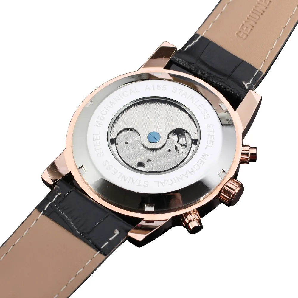 Custom Logo Easy Popular Leather Automatic Watch Manufacturer relogios masculinos