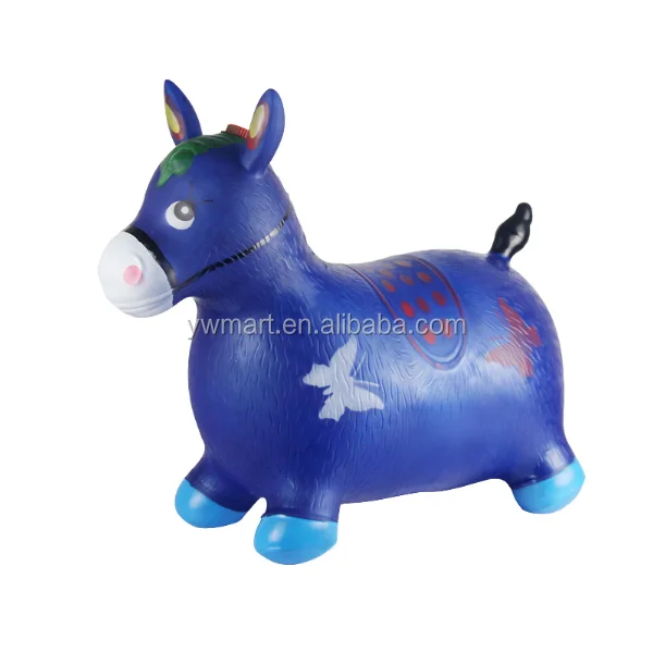 Durable children toy inflatable jumping animal,inflatable horse with musical
