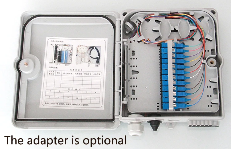 Waterproof Mini FTTH Fiber Optic Joint Box for 12pcs Adapter or 1pcs 1x8 LGX Optical Splitter