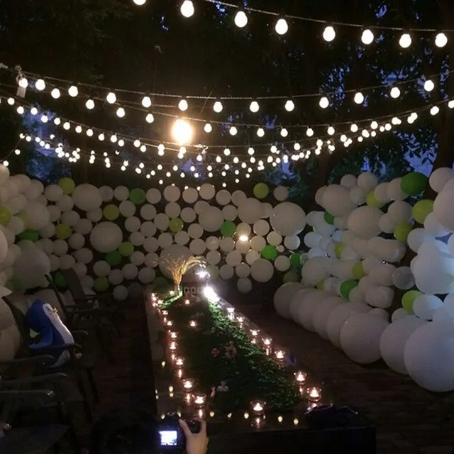 10M 38 LED globe String Light Outdoor Fairy Lights Garland G50 Bulbs Garden Patio Wedding party christmas Decoration Light Chain