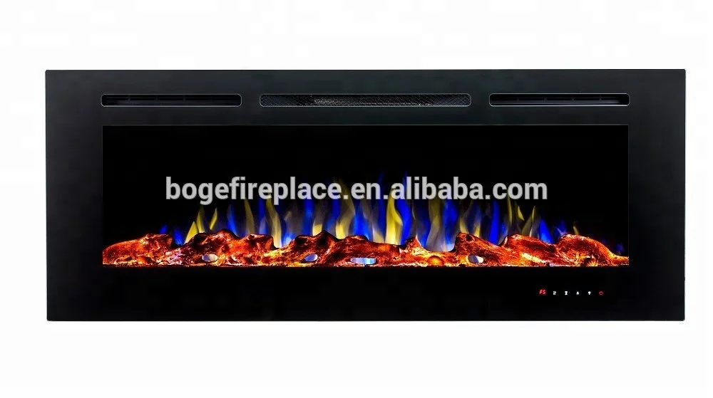 50 inch big size wall mounted and build in electric fireplace