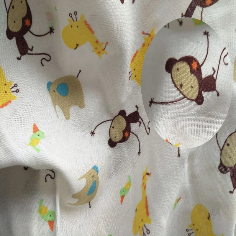 Cotton Muslin Double Layer Gauze fabric for baby