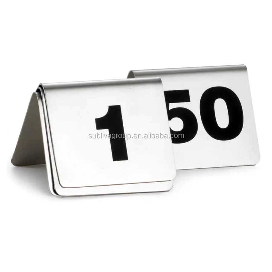 1 to 20 Double Sign Table Number Holders Stainless Steel Display Stand