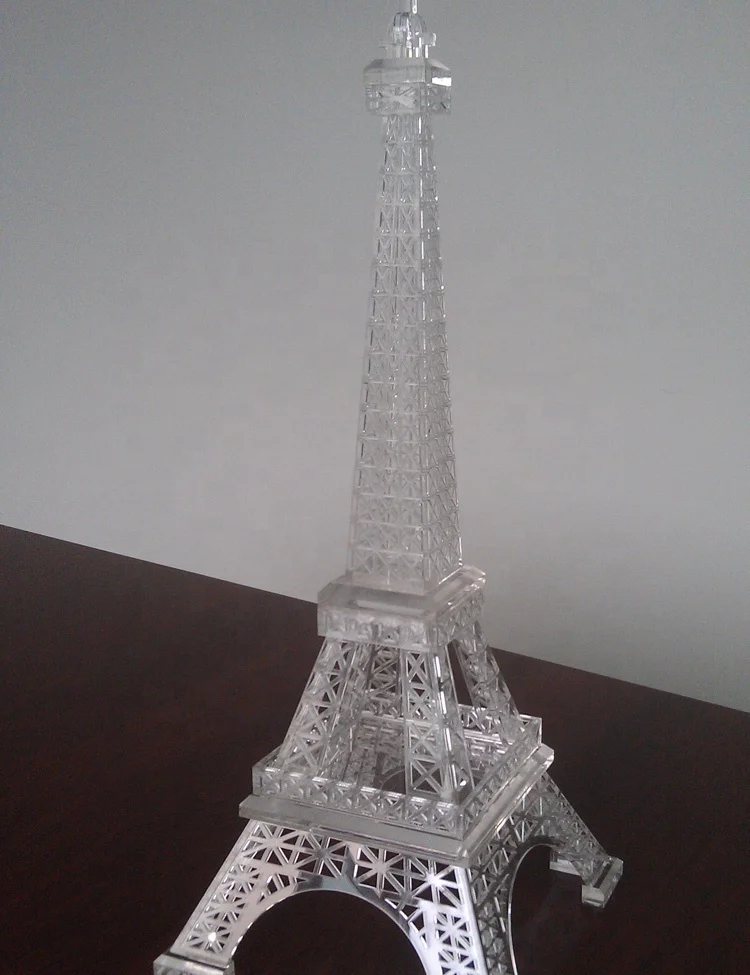 clear acrylic Eiffel tower model for holiday gift and decoration