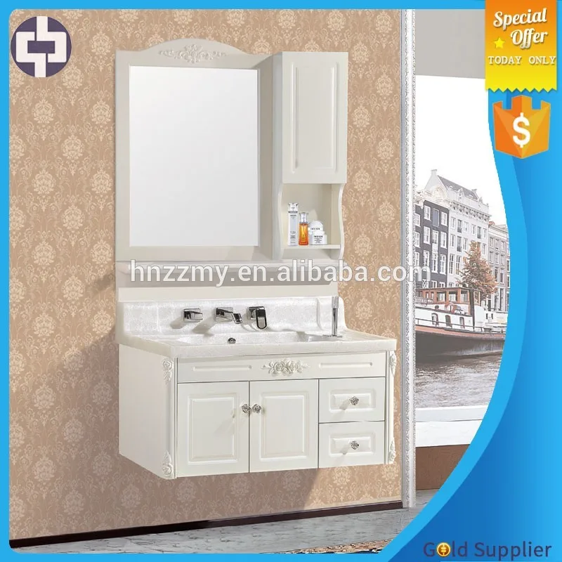 ready made plastic pvc bathroom cabinet
