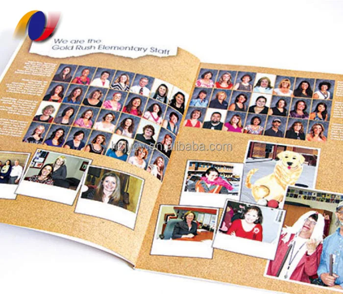 Профессиональный штамп с тиснением в твердом переплете ежегодный школьный ежегодник картонная книга на заказ офсетная печать