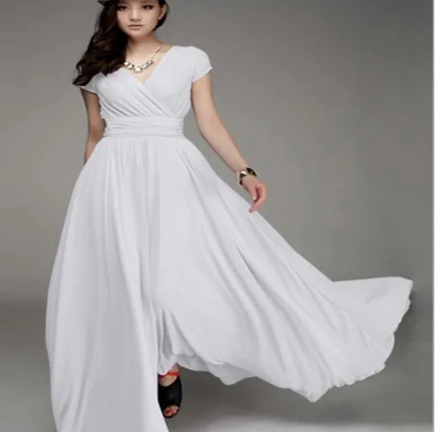 2019  Blush Pink sequined dress Long Evening Dresses V Neck Beaded Lace Appliqued Chiffon Cheap Bridesmaid Party Prom dress