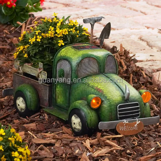 Wrought Iron Vintage cart Flower Pots Bicycle Plant Stand