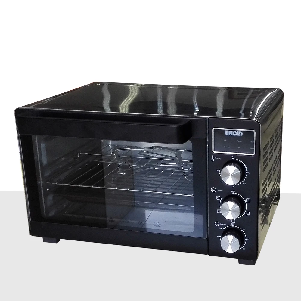 CE RoHS LFGB A13 double glass black portable smart digital pizza bread chicken bake roaster electric salamander/toaster oven