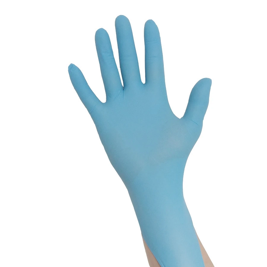 Factory Direct Sales Of Waterproof Blue Disposable Pure Nitrile Gloves For Food Industry