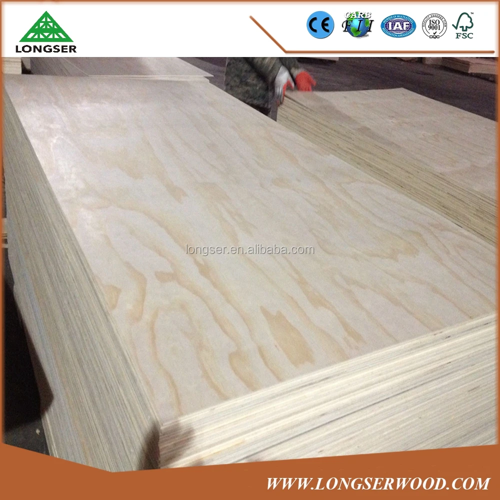 12mm/15mm/18mm Pine wood veneer plywood sheets for Russian Market